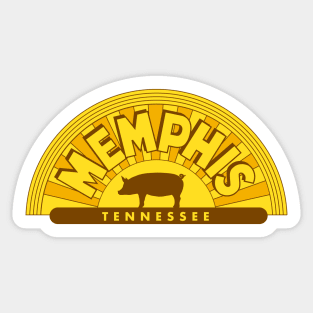 Memphis Tennessee, BBQ, Memphis, BBQ, Sun Studio, Elvis, Beale Street, Sticker